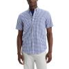 Dockers Men’s Dockers® Men’s Signature Shirt Short Sleeve Classic Fit with Stain Defender®(Malton Deep Ultramarine Plaid)