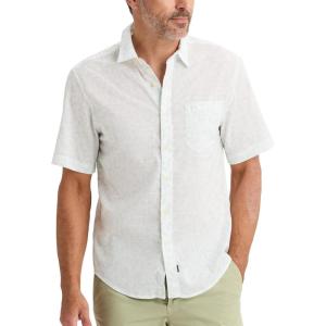 Dockers Men’s Dockers Men’s Regular Fit Short Sleeve Ultimate Shirt(Lucent White Print)