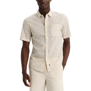 Dockers Men’s Dockers Men’s Regular Fit Short Sleeve Ultimate Shirt(Sahara Khaki Print)