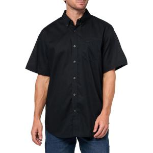 Dockers Men’s Dockers® Men’s Signature Shirt Short Sleeve Classic Fit with Stain Defender®(Beautiful Black)