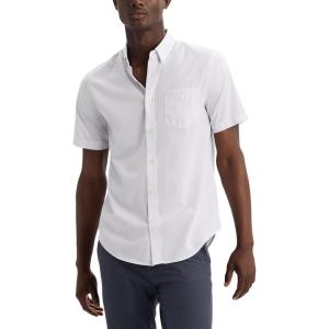 Dockers Men’s Dockers® Men’s Signature Shirt Short Sleeve Classic Fit with Stain Defender®(Dean Thistle Pattern)