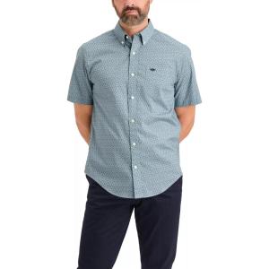 Dockers Men’s Dockers® Men’s Signature Shirt Short Sleeve Classic Fit with Stain Defender®(Serra Tourmaline Print)
