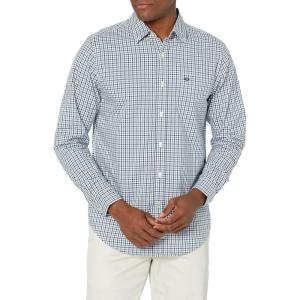 Dockers Men’s Supreme Flex Long Sleeve Button Up Shirt(Pembroke Plaid)