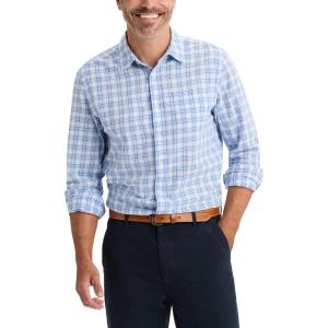 Dockers® Men’s Ultimate Shirt Long Sleeve Regular Fit(Whidby Vista Blue Plaid)