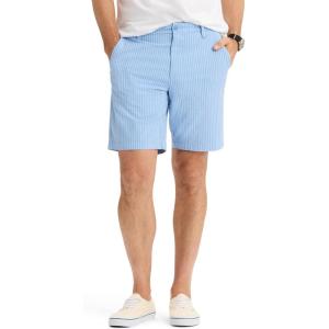 Dockers Men’s Dockers® Men’s Ultimate Straight Fit Supreme Flex Shorts (Regular and Big & Tall)(Marco Vista Blue Buttercream Stripe)