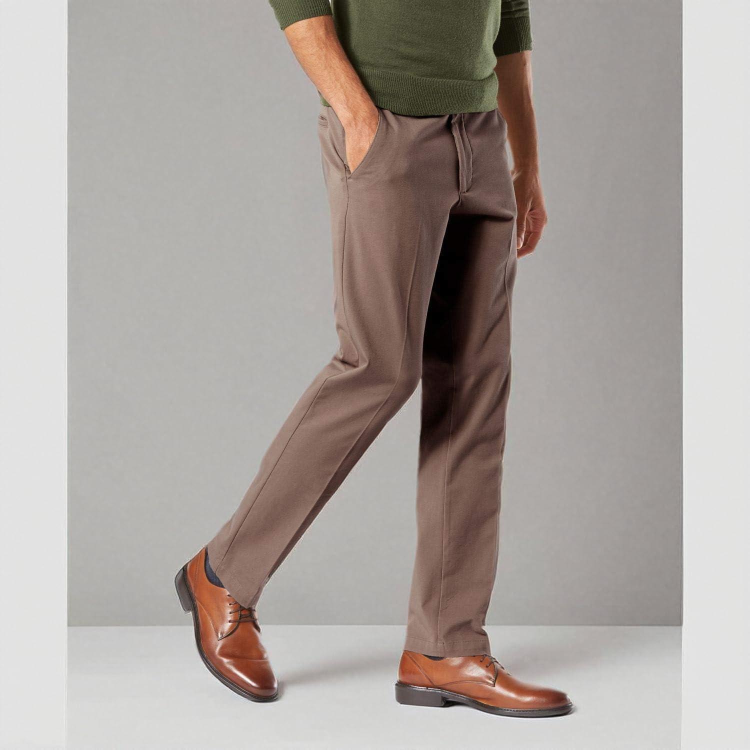 image:imageStraight Fit Workday Khaki Smart 360 Flex Pants Regular and Big amp TallDark Pebble Tapered