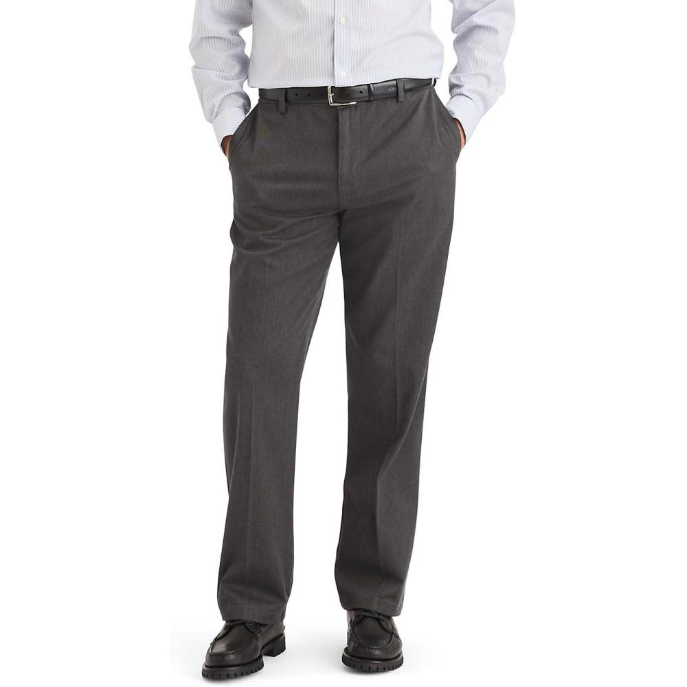 image:imageDockers Mens Classic Fit Signature Iron Free Khaki with Stain Defender Pants Regular and Big amp TallCharcoal Heather