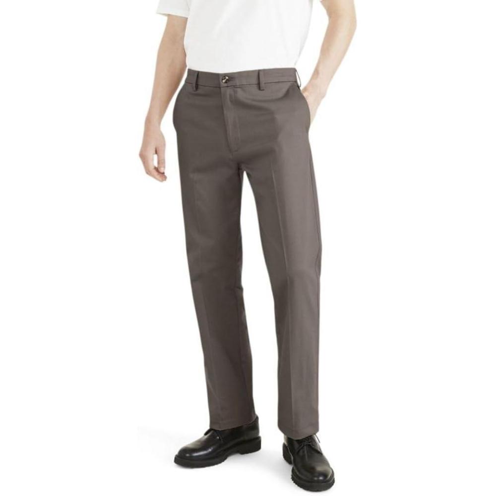 image:imageDockers Mens Classic Fit Signature Iron Free Khaki with Stain Defender Pants Regular and Big amp TallDark Pebble