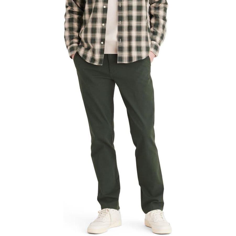 image:imageDockers Mens Relaxed Fit Comfort Khaki Pants  PleatedDeep Forest