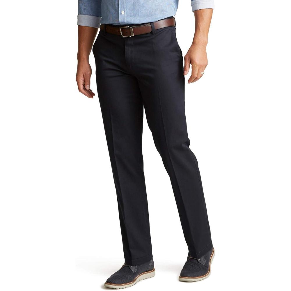 image:imageDockers Mens Straight Fit Signature Lux Cotton Stretch Khaki Pant  CreasedDockers Navy