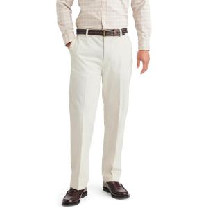 Dockers Men’s Dockers® Men’s Signature Khaki Straight Fit Iron Free with Stain Defender®(Egret)