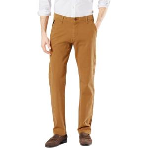 Dockers Men’s Relaxed Fit Comfort Khaki Pants – Pleated(Dark Ginger)