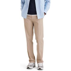Dockers Mens Straight Fit Signature Lux Cotton Stretch Khaki Pant – Creased(Timberwolf)